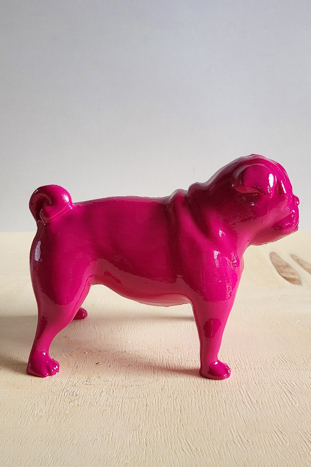 Pug Köpek Figürü | Fuşya - 6