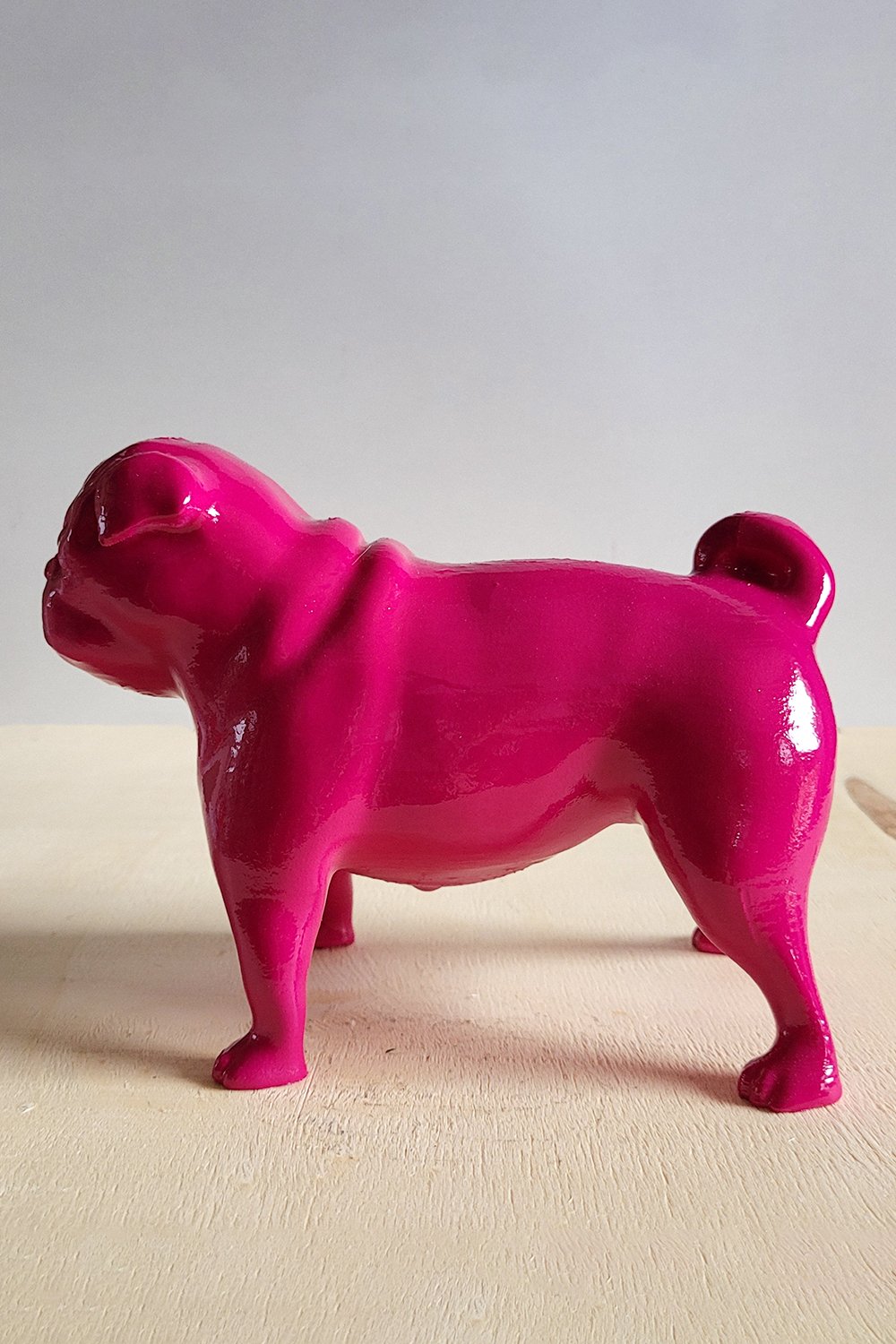 Pug Köpek Figürü | Fuşya - 7