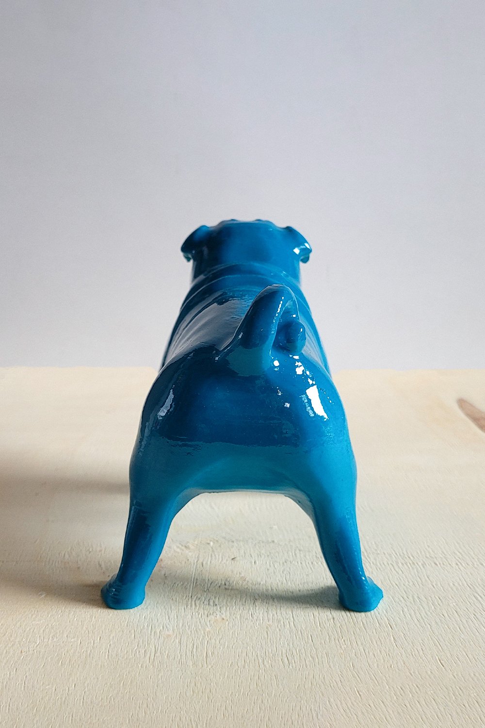 Pug Köpek Figürü | Koyu Turkuaz - 5