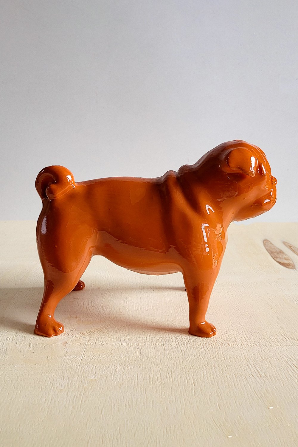 Pug Köpek Figürü | Kiremit - 3