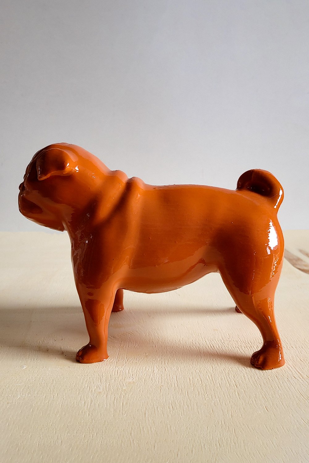 Pug Köpek Figürü | Kiremit - 5