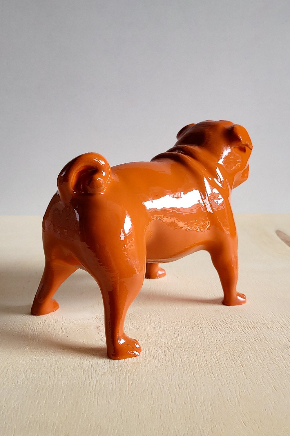 Pug Köpek Figürü | Kiremit - 7