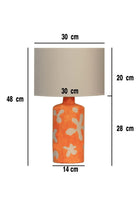 Flora Seramik Masa Lambası – Sanatsal Dokulu El Yapımı Tasarım - 2