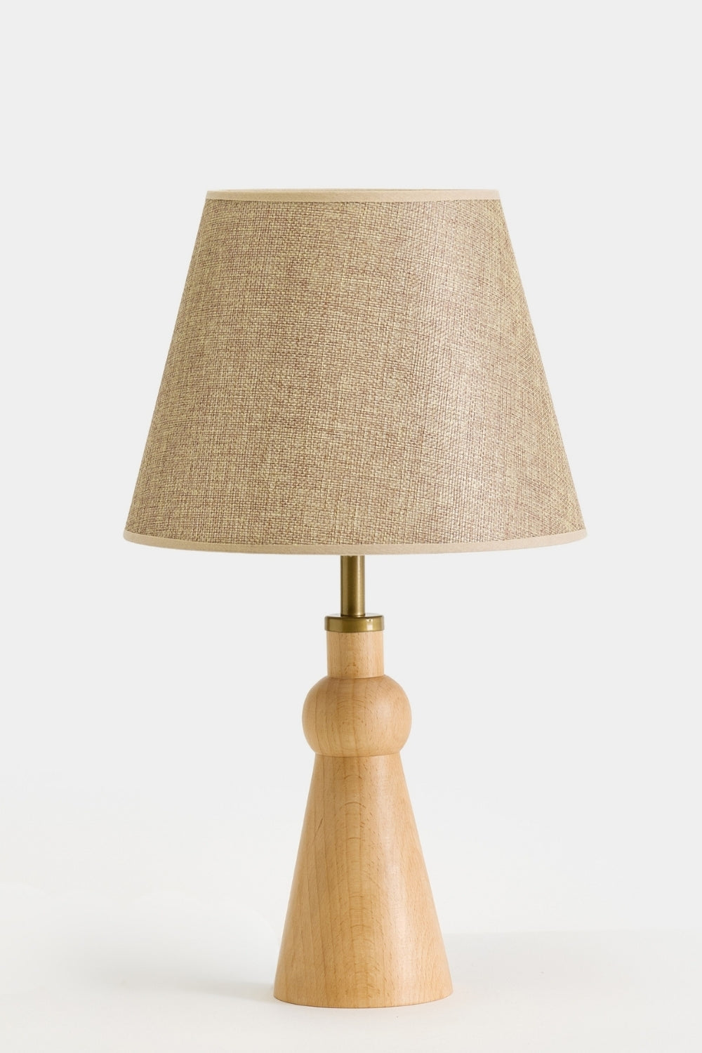 Oslo Kumaş Şapkalı Ahşap Abajur - 1