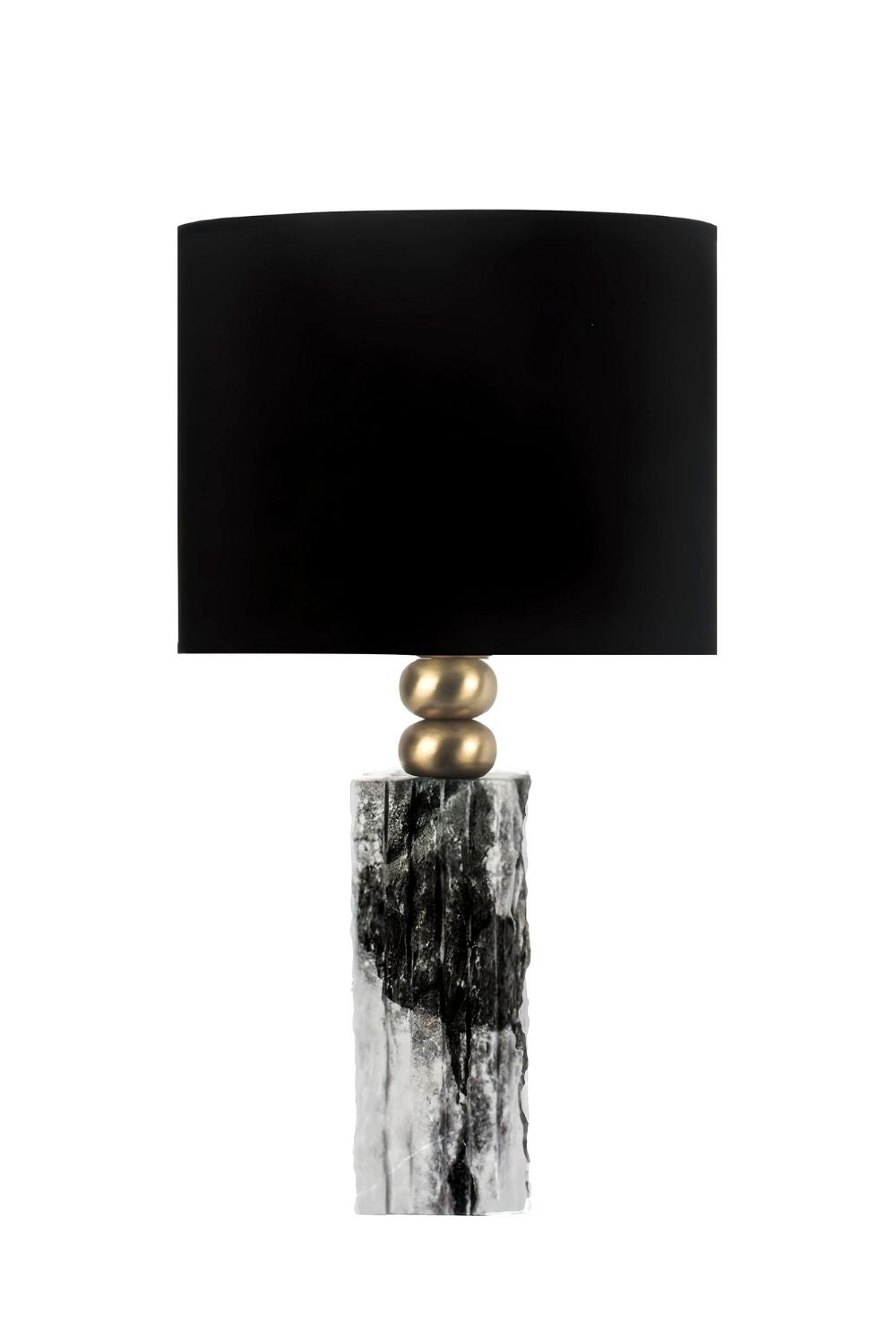 Modern Tasarım Siyah/ Beyaz  Mermer Abajur – Siyah Başlık - 0