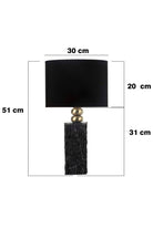 Modern Tasarım Siyah Mermer Abajur – Siyah Başlık - 1