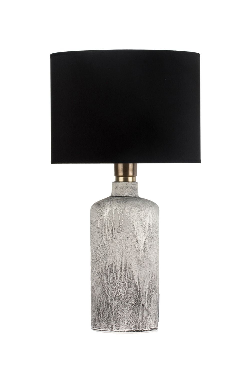 Oslo Doğal Taş Görünümlü Seramik Abajur – Siyah Başlık - 0