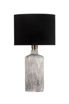 Oslo Doğal Taş Görünümlü Seramik Abajur – Siyah Başlık - 0