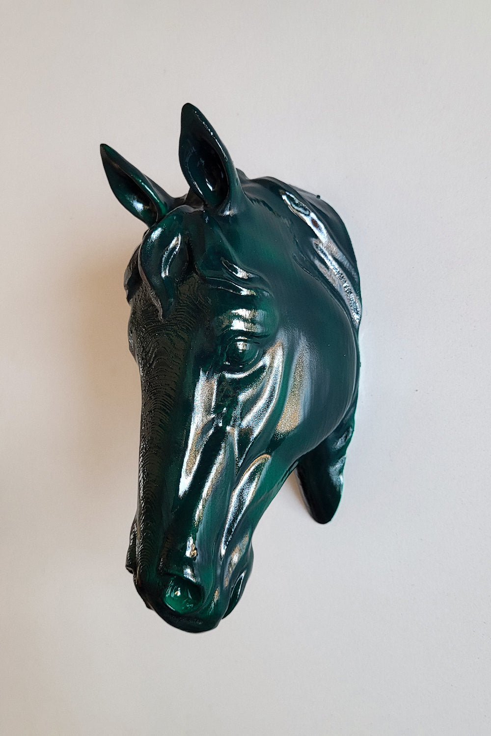 At Kafası Duvar Figürü | Oxford Yeşil - 2