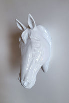 At Kafası Duvar Figürü | Beyaz - 2