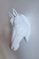 At Kafası Duvar Figürü | Beyaz - 5