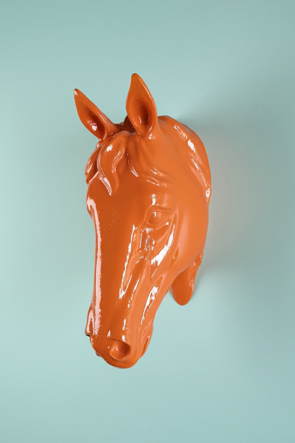 At Kafası Duvar Figürü | Turuncu - 0