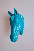 At Kafası Duvar Figürü | Turkuaz - 0