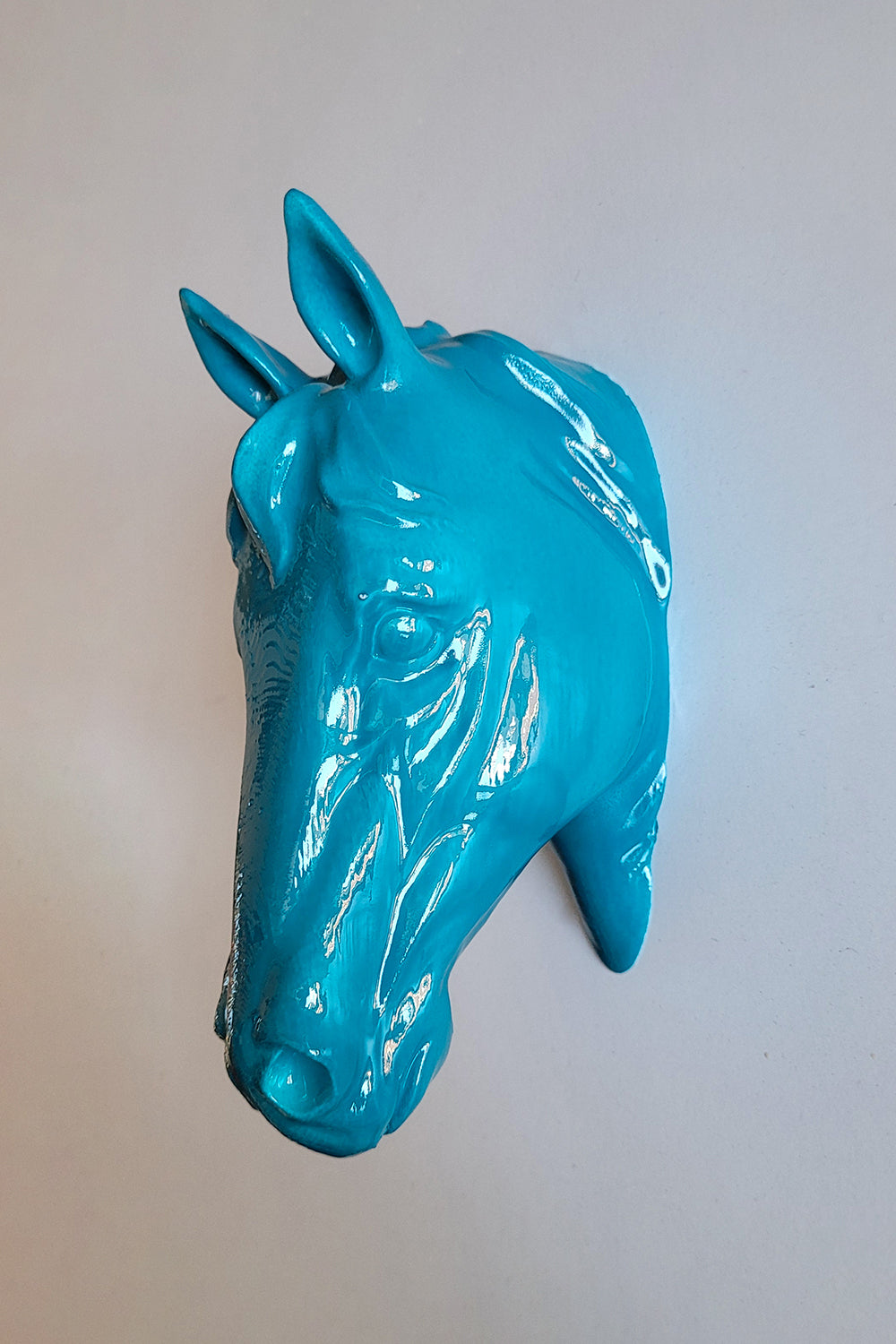 At Kafası Duvar Figürü | Turkuaz - 5