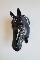 At Kafası Duvar Figürü | Siyah - 2