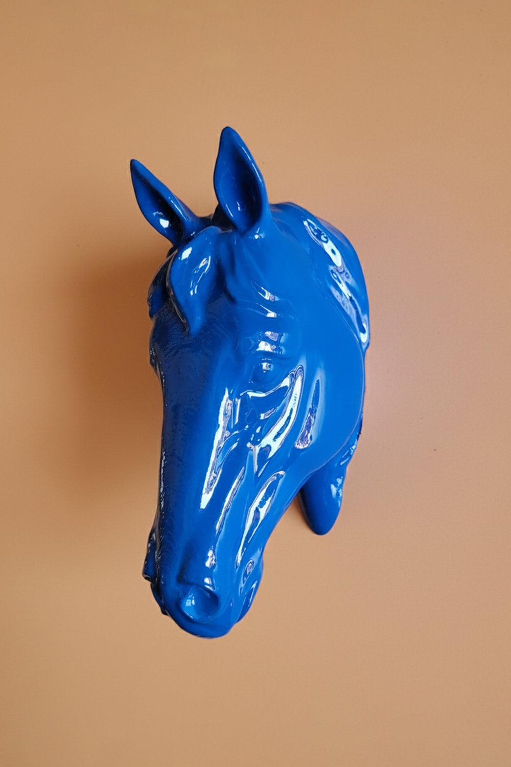 At Kafası Duvar Figürü | Mavi - 0