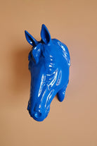 At Kafası Duvar Figürü | Mavi - 0