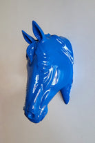 At Kafası Duvar Figürü | Mavi - 3