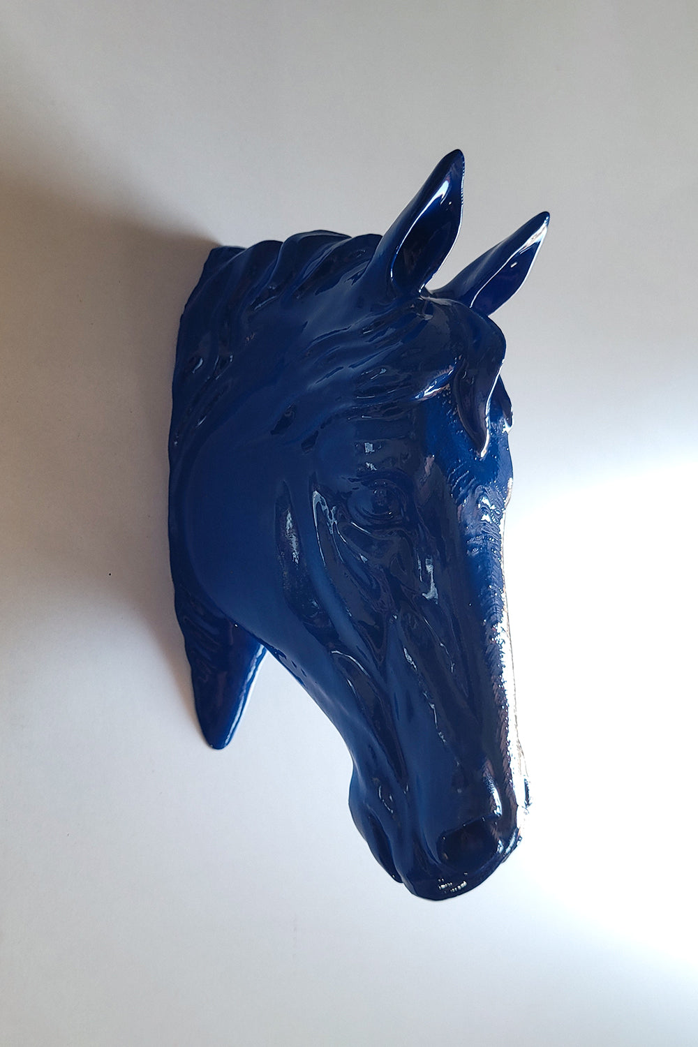 At Kafası Duvar Figürü | Mavi - 4