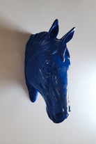 At Kafası Duvar Figürü | Mavi - 5