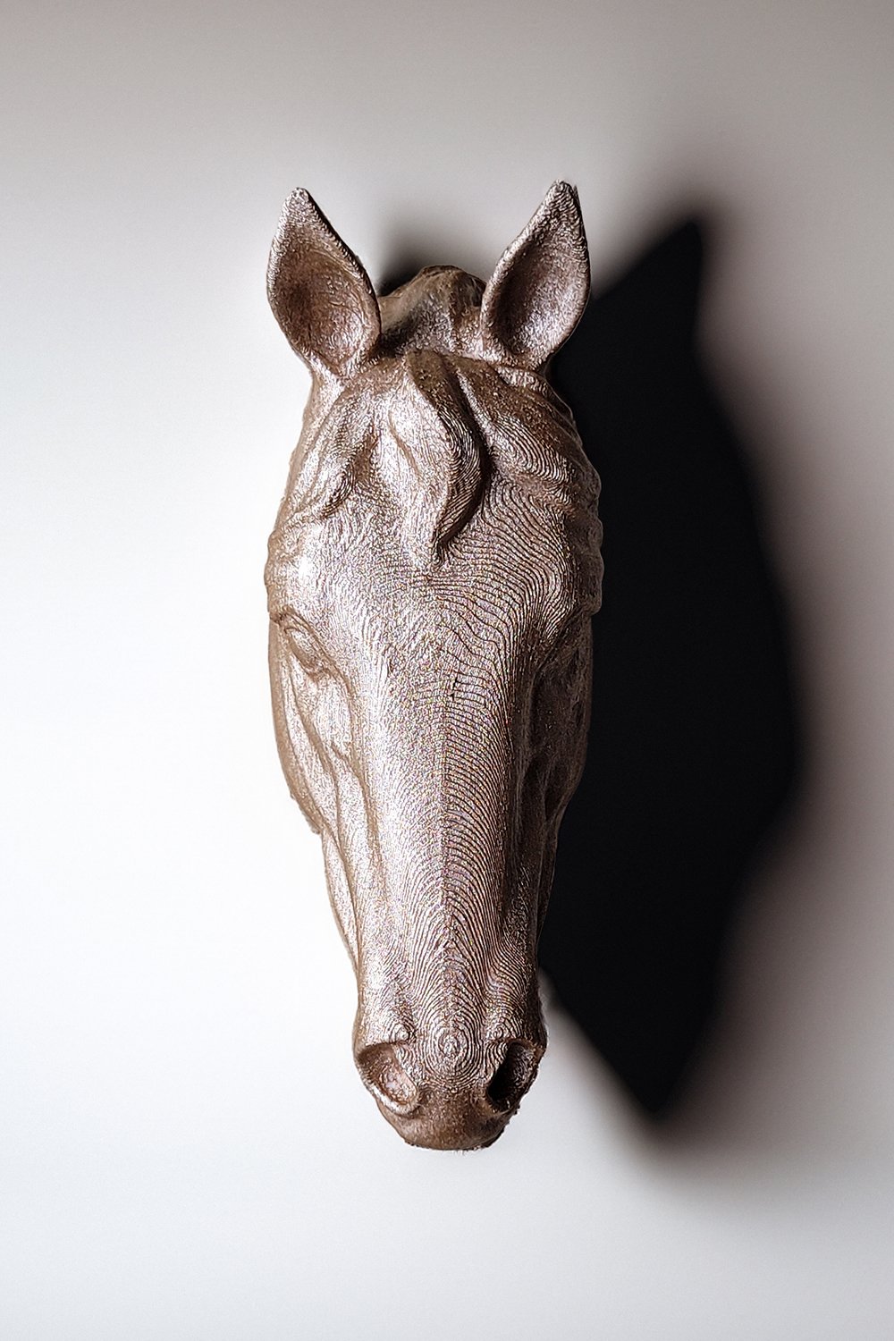 At Kafası Duvar Figürü | Rose Gold - 1