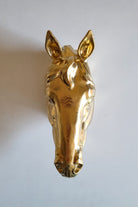 At Kafası Duvar Figürü | Gold - 1