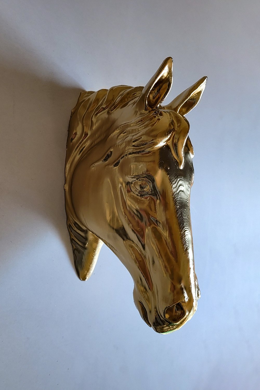 At Kafası Duvar Figürü | Gold - 5