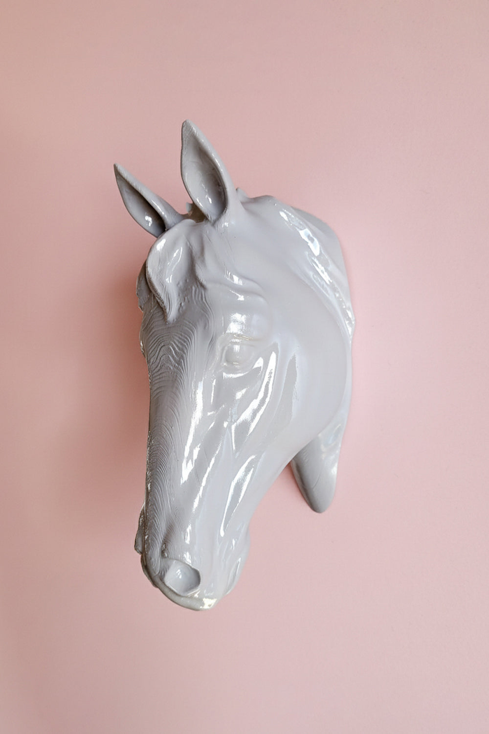 At Kafası Duvar Figürü | Gri - 0