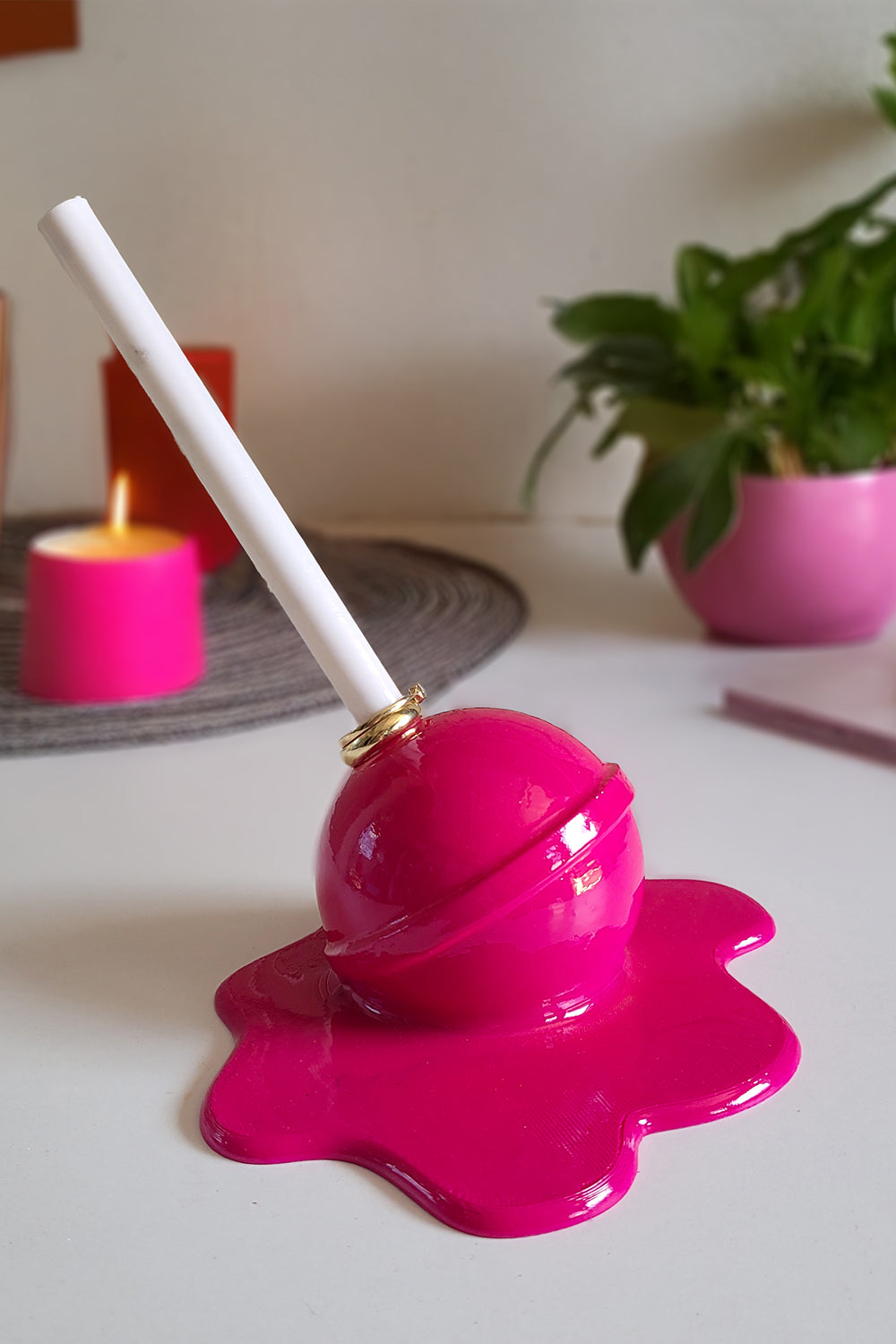 Erimiş Lolipop Yüzük Tutacağı | Fuşya - 1
