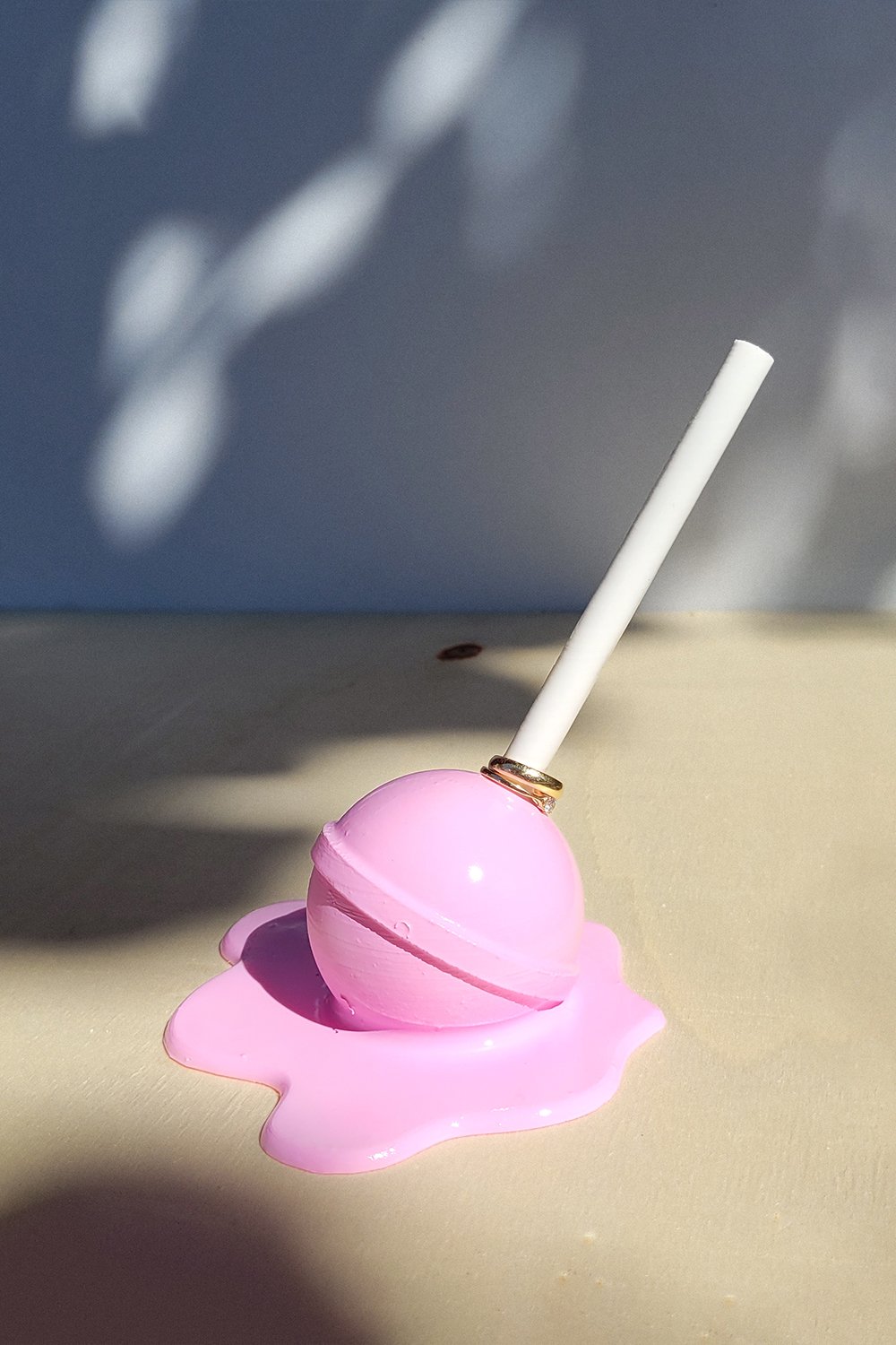 Erimiş Lolipop Yüzük Tutacağı | Pastel Pembe - 3