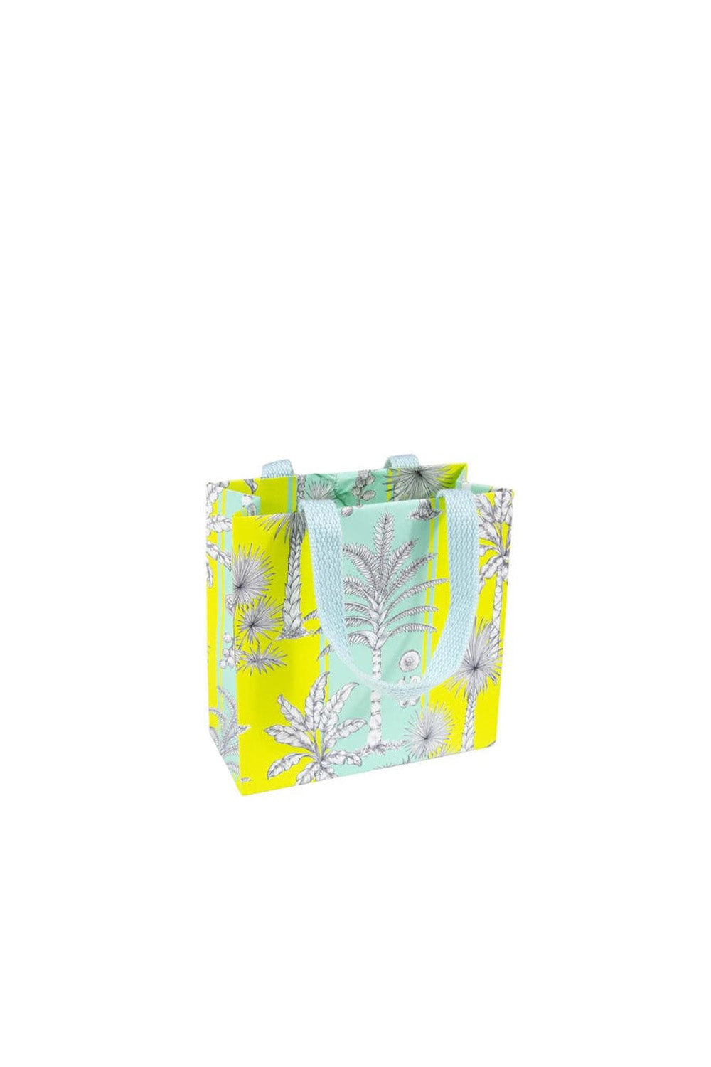Southern Palms Turquoise & Lime Small Square Gift Bags 1 Each - 0
