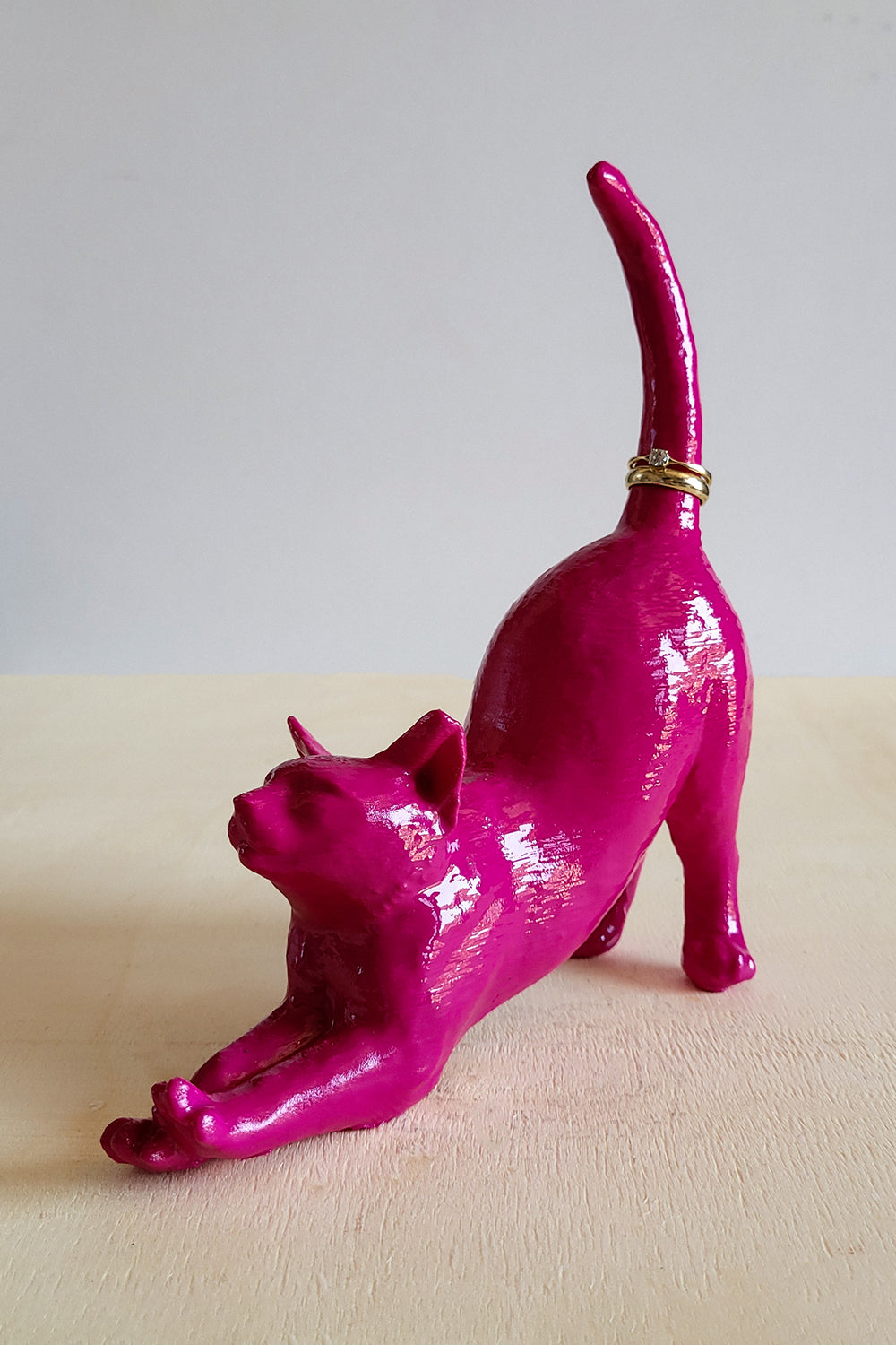 Esneyen Kedi Yüzük Düzenleyici | Fuşya - 2