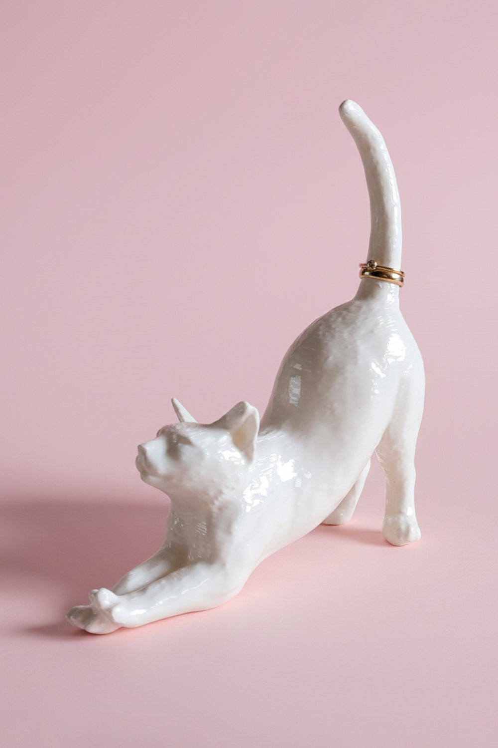 Esneyen Kedi Yüzük Düzenleyici | Beyaz - 0