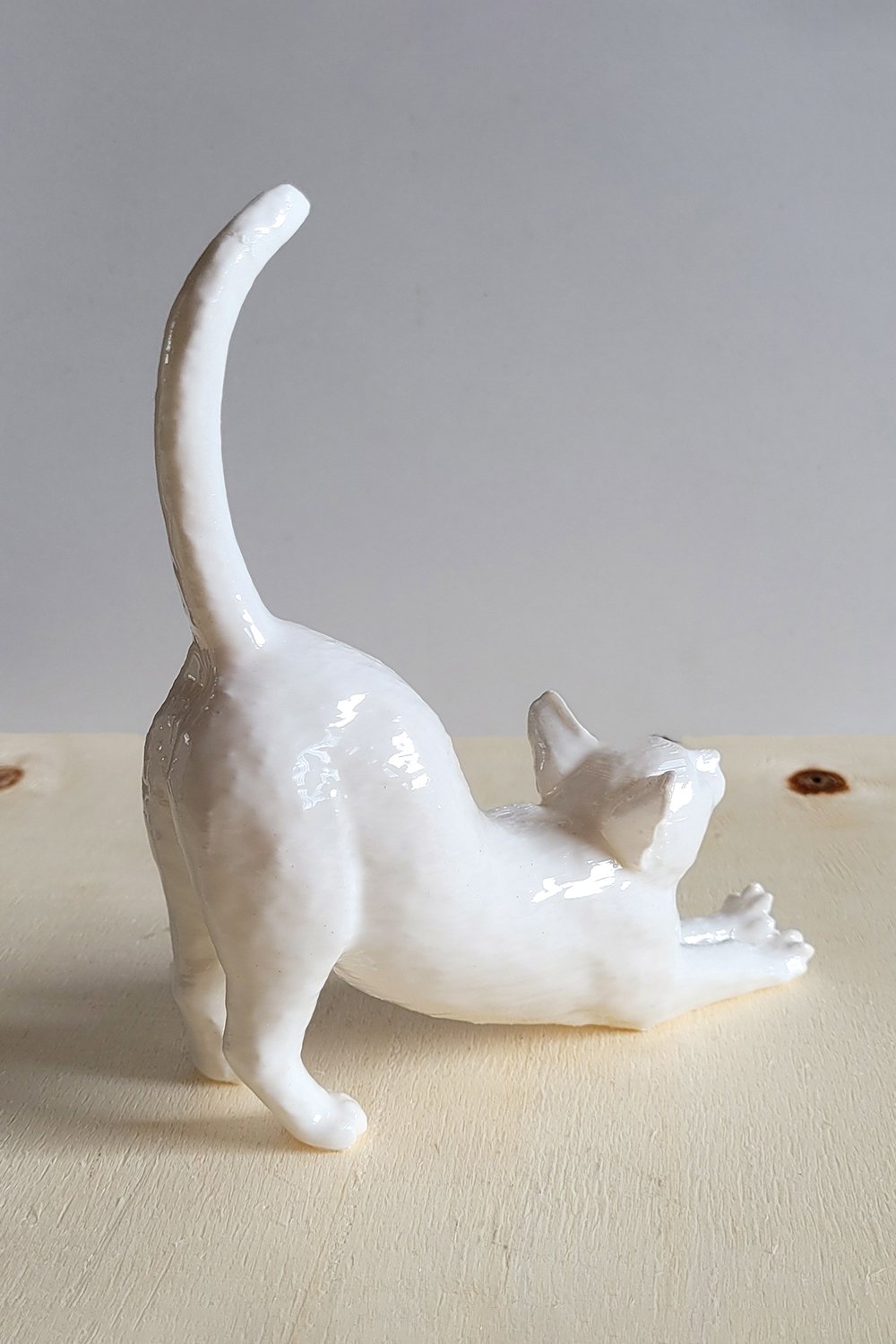 Esneyen Kedi Yüzük Düzenleyici | Beyaz - 7