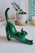 Esneyen Kedi Yüzük Düzenleyici | Zümrüt Yeşili - 1