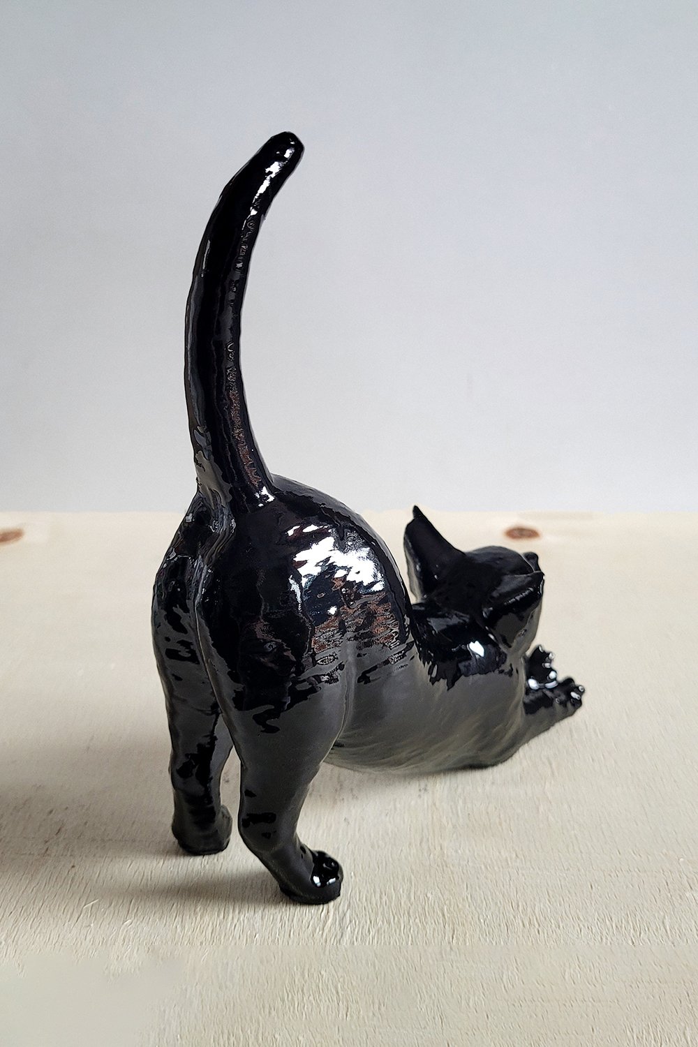 Esneyen Kedi Yüzük Düzenleyici | Siyah - 6