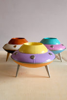Retro Mini Ufo Saksı | Pastel Mor - 7