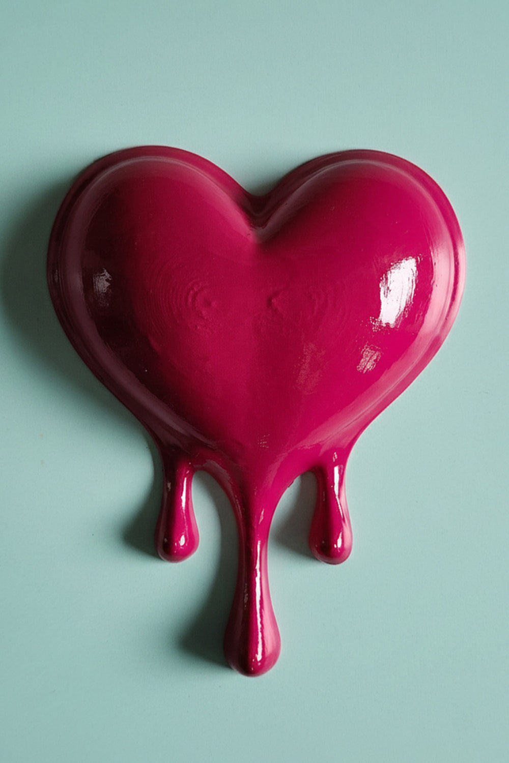 Eriyen Kalp Duvar Dekoru | Fuşya - 0