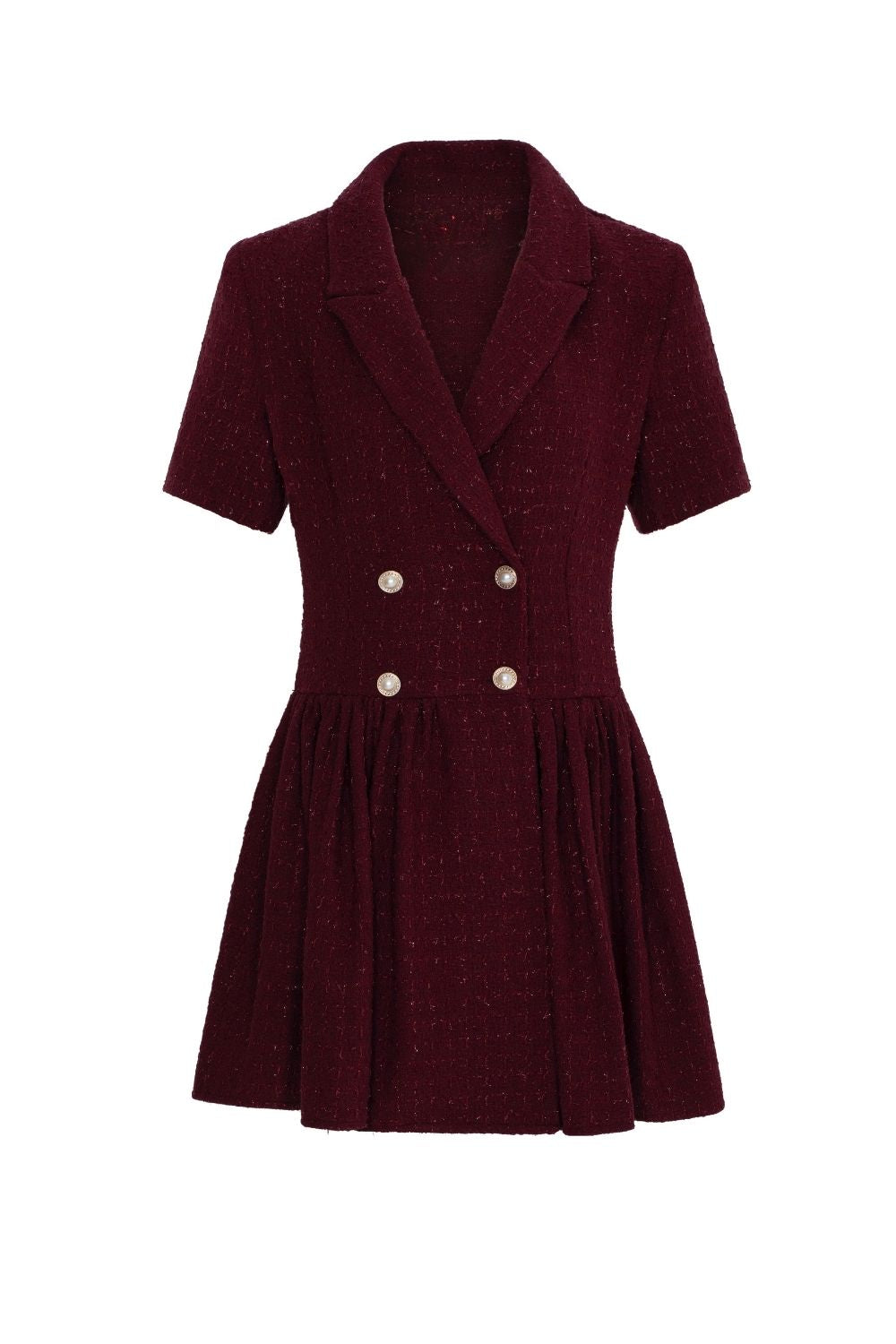 Sadia Ceket Mini Elbise Bordo - 1