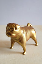 Pug Köpek Figürü | Antik Gold - 2