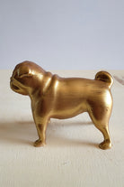 Pug Köpek Figürü | Antik Gold - 3