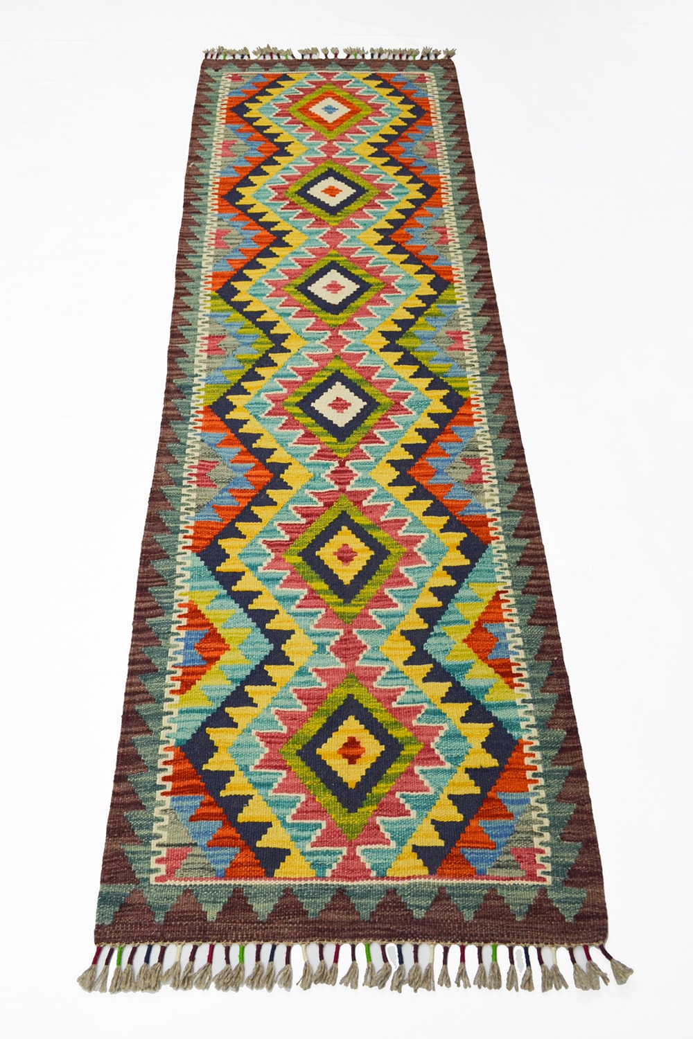 El Dokuma Afgan Kilim Yolluk 61x197 Cm (1.2 M²) - 1