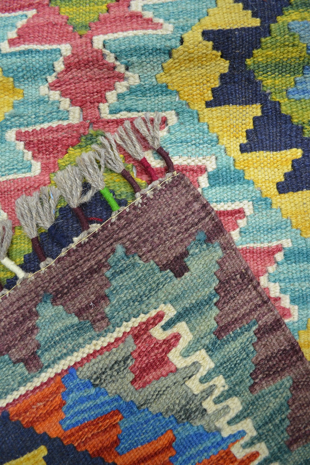 El Dokuma Afgan Kilim Yolluk 61x197 Cm (1.2 M²) - 4