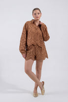 Solstice Shirt - Cocoa Lace - 0