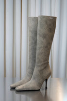 Scratch Leather Heel Boots - 1