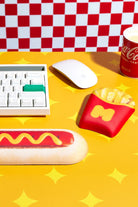 Mustard Hot Dog Silikon Klavye Desteği - 1
