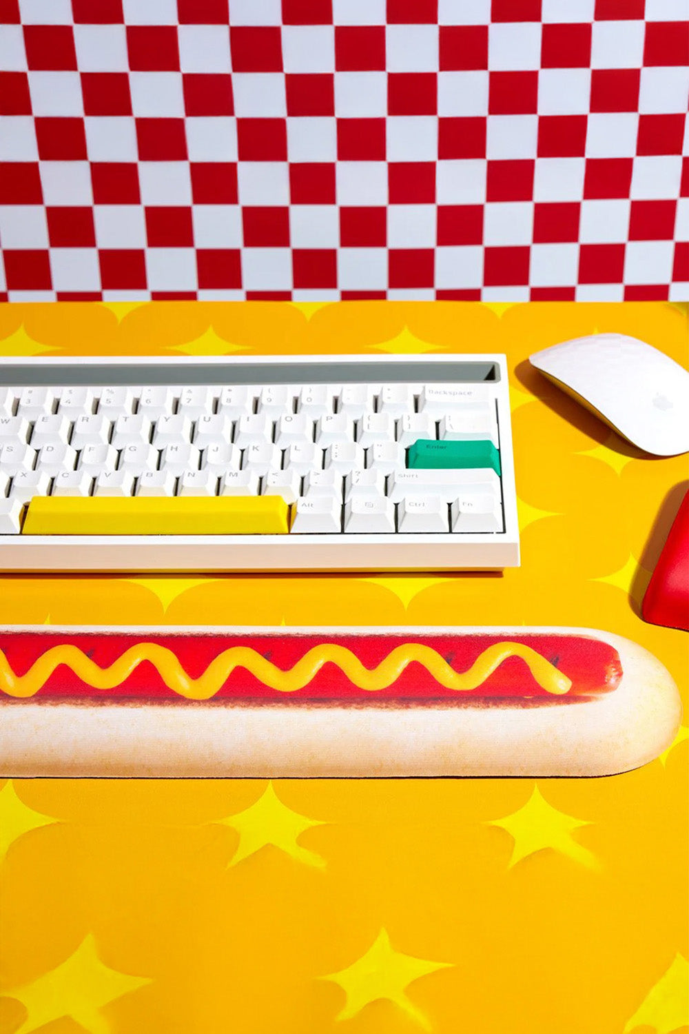 Mustard Hot Dog Silikon Klavye Desteği - 2