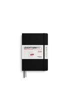 Leuchtturm1917 Orta Boy (A5) 12 Aylık Ajanda Ve Not Defteri (Noktalı) 2026 Sert Kapak, İNgilizce, Siyah 372700 - 0