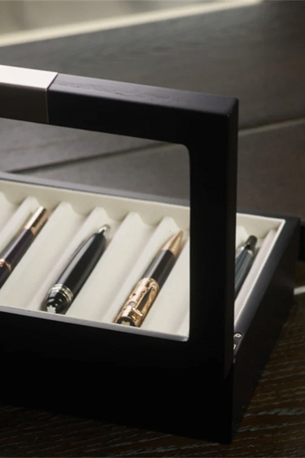 Ahşap Cam Kapaklı 10'lu Kalem Kutusu Venge - 9