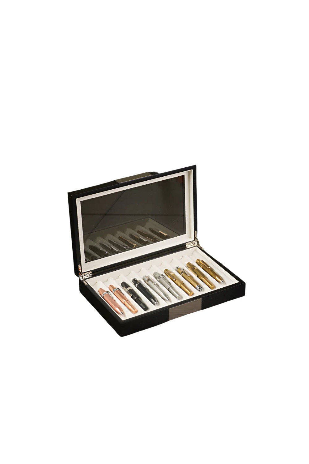 Ahşap Cam Kapaklı 10'lu Kalem Kutusu Venge - 0